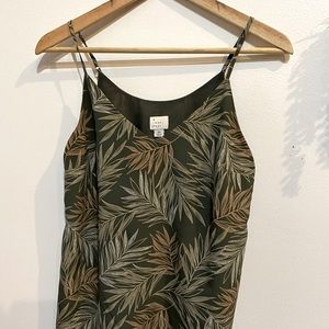Green floral cami